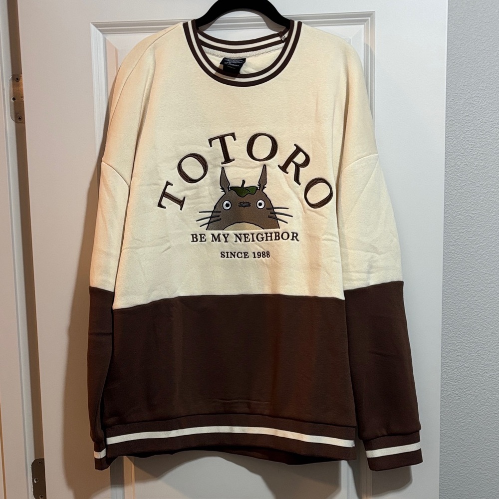 Totoro Cream and Brown Sweater